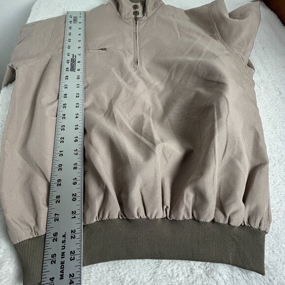 Vintage Tehama Nancy Haley Womens 1/4 Zip Pullover Windbreaker Jacket Medium Tan - Picture 10 of 10